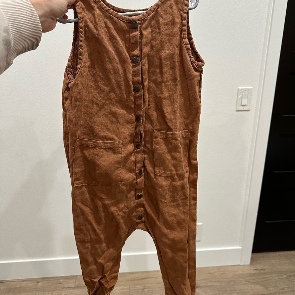 Boys Just James size 4-5 year linen romper